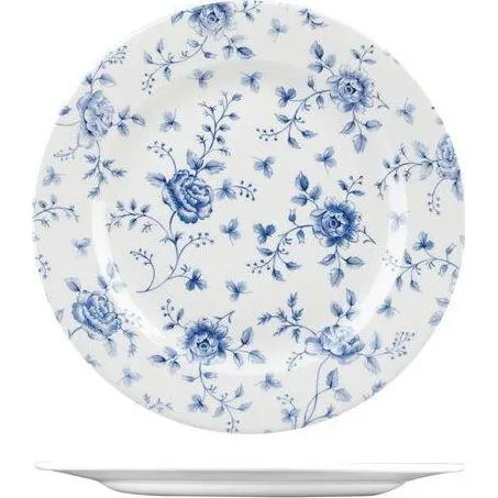 Rose Chintz Prague Round Plate - Wide Rim