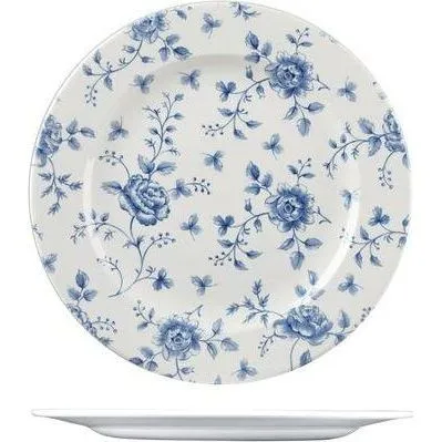 Rose Chintz Prague Round Plate - Wide Rim
