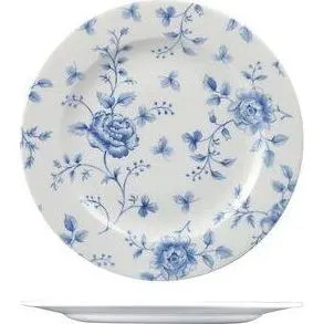 Rose Chintz Prague Round Plate - Wide Rim