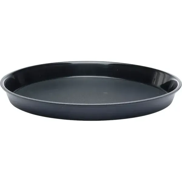 Round Bar Tray Non-Slip PP Black 360x39mm