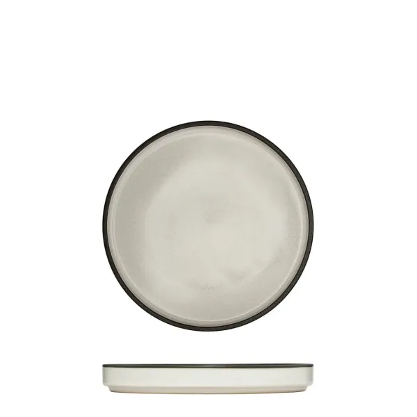 Round Stackable Plate - 160mm ร - Dusted White
