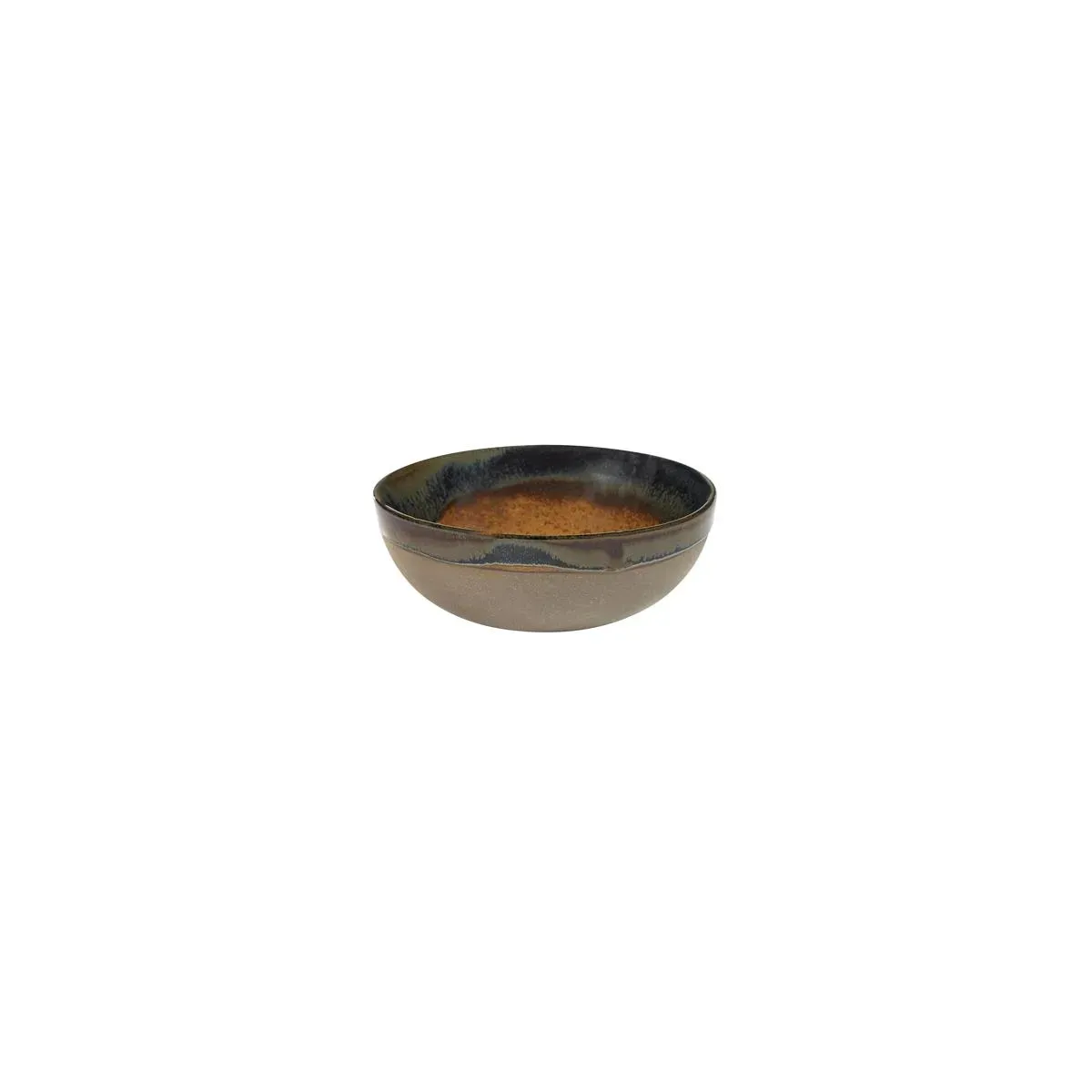 Bowl Surface Large Round Grey/Rusty Brown — 130x50mm