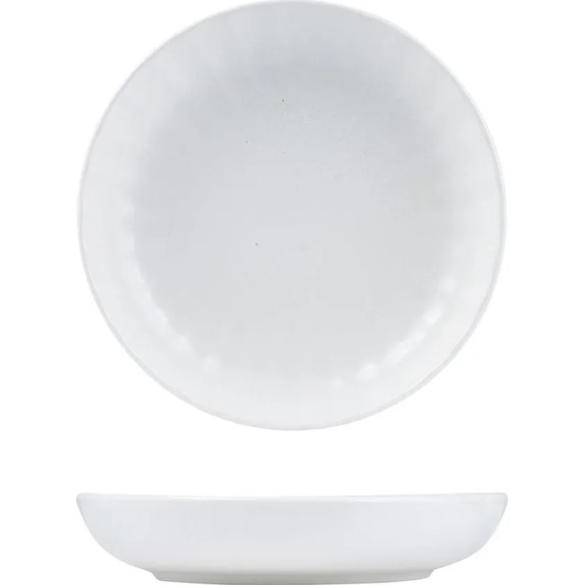 Snow Scalloped Share Bowl