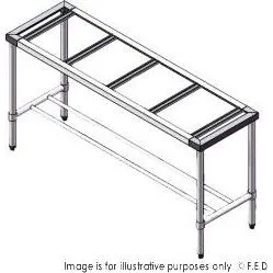 1500-5-WB-S S/S Legs with Double Centre Brace - 500mm Deep