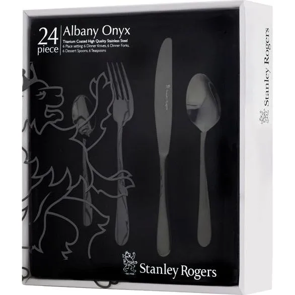 Stanley Rogers Albany Onyx 24pc Cutlery Set