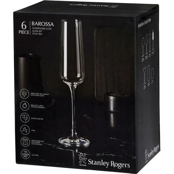 Stanley Rogers Barossa Champagne Flute 231ml Set Of 6