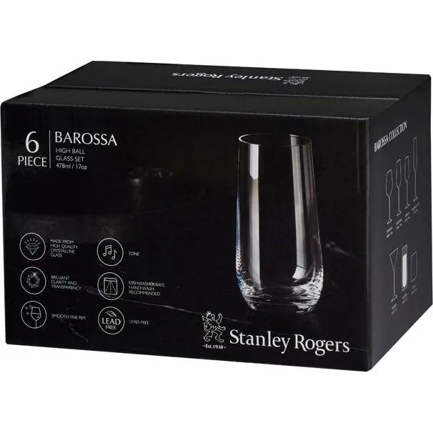Stanley Rogers Barossa Hi-Ball 478ml Set Of 6