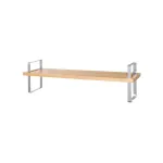 Buffet Stand Multi Height Stainless Steel/Wood — 750x200x20mm
