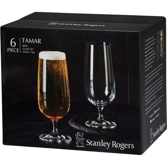 Stanley Rogers Tamar Beer Glass 423ml Set Of 6