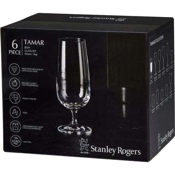 Stanley Rogers Tamar Beer Glass 423ml Set Of 6