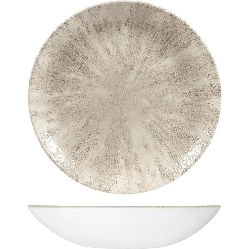 Stone Agate Grey Round Coupe Bowl