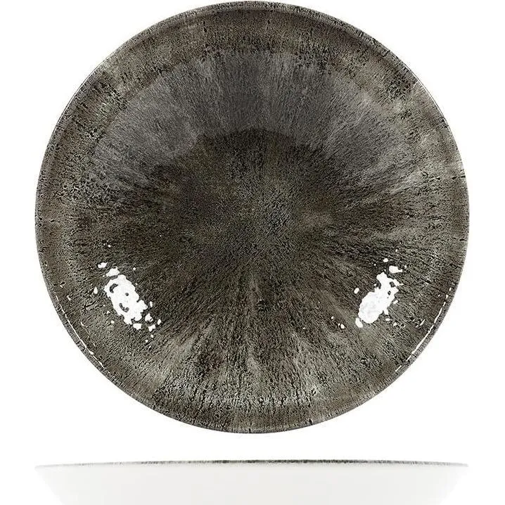 Stone Quartz Black Round Coupe Bowl