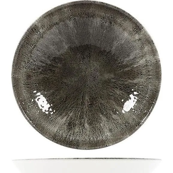 Stone Quartz Black Round Coupe Bowl