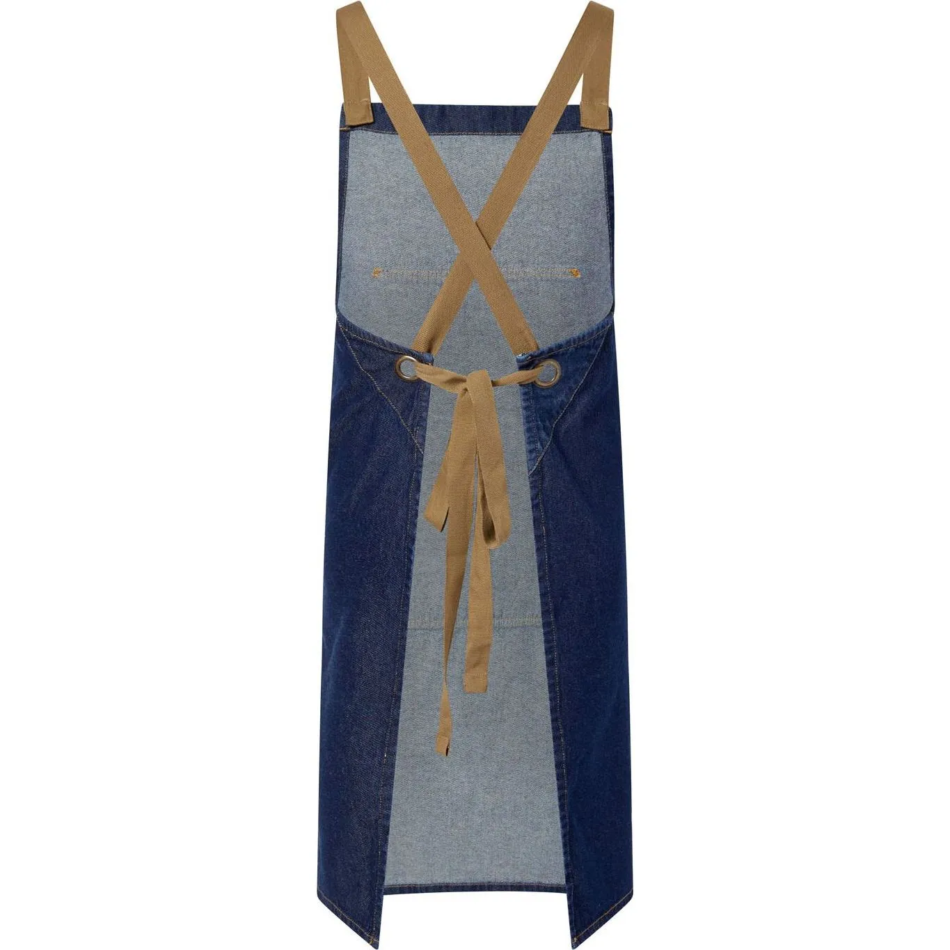 Denim Bib Apron With Pouch Pkt