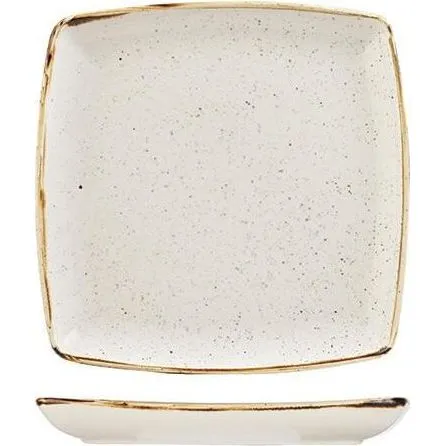 Stonecast Barley White Deep Square Plate
