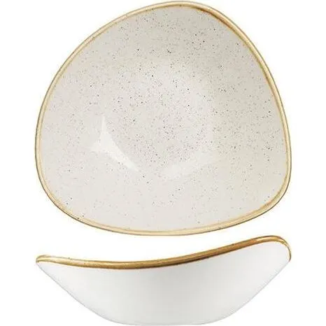 Stonecast Barley White Triangular Bowl