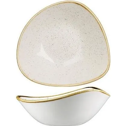Stonecast Barley White Triangular Bowl