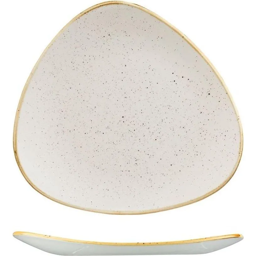 Stonecast Barley White Triangular Plate