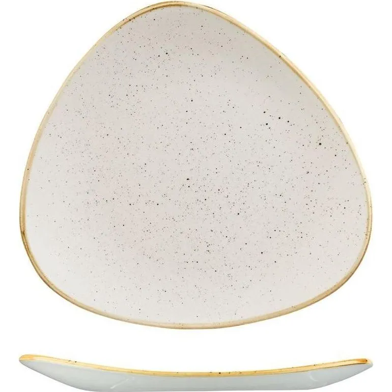 Stonecast Barley White Triangular Plate