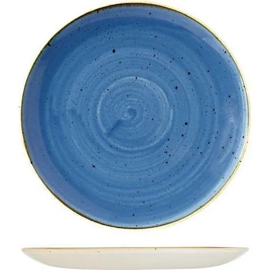Stonecast Cornflower Blue Round Coupe Plate