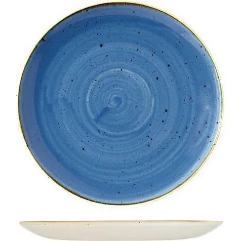 Stonecast Cornflower Blue Round Coupe Plate