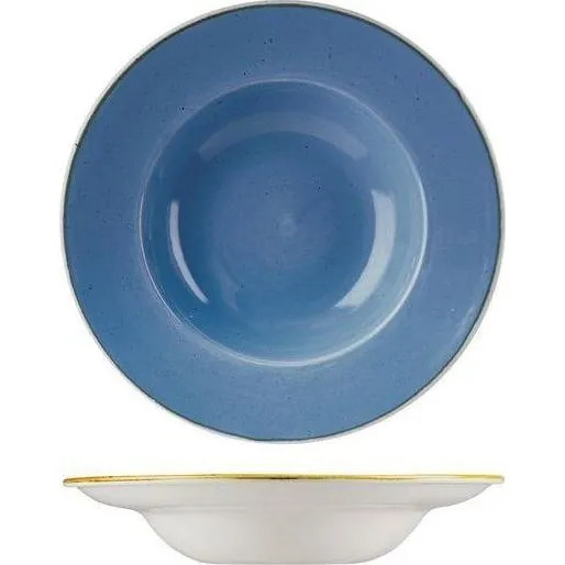 Stonecast Cornflower Blue Soup / Pasta Bowl Wide Rim