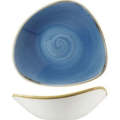 Stonecast Cornflower Blue Triangular Bowl
