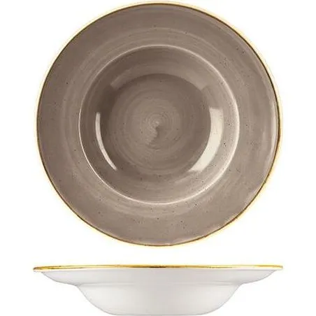 Stonecast Peppercorn Grey Round Bowl - Wide Rim