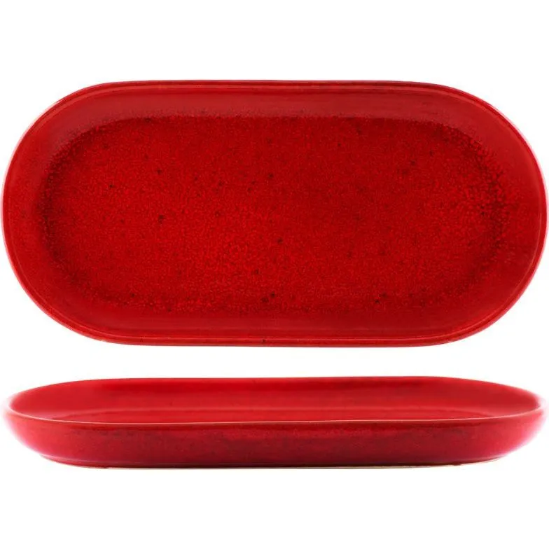 Artistica Reactive Red Oval Coupe Plate 300x140mm