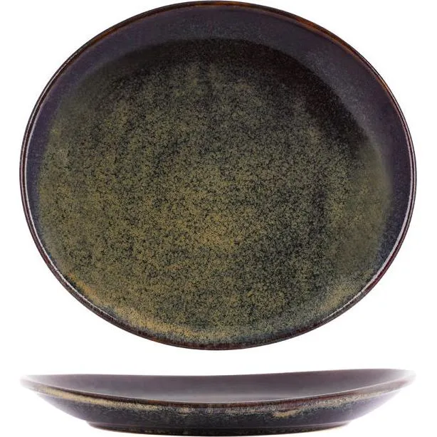 Tablekraft Artistica Oval Plate 210x190x30mm Reative Brown