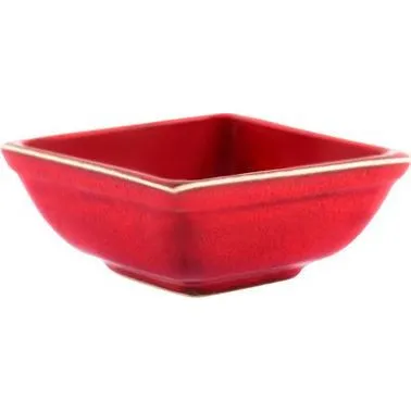 Artistica Reactive Red Square Sauce Dish 80mm