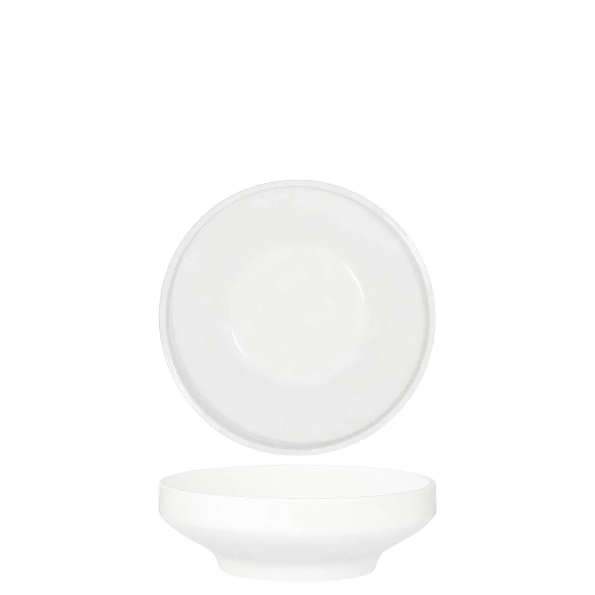 Bowl Round Footed White — 160x50mm