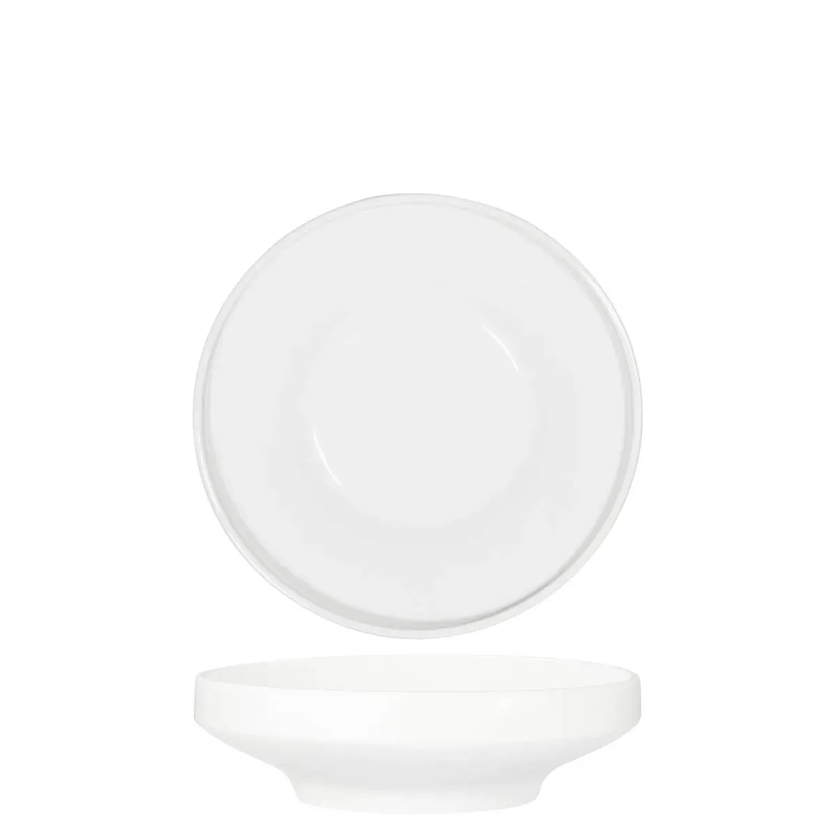 Bowl Round Footed White — 210x62mm