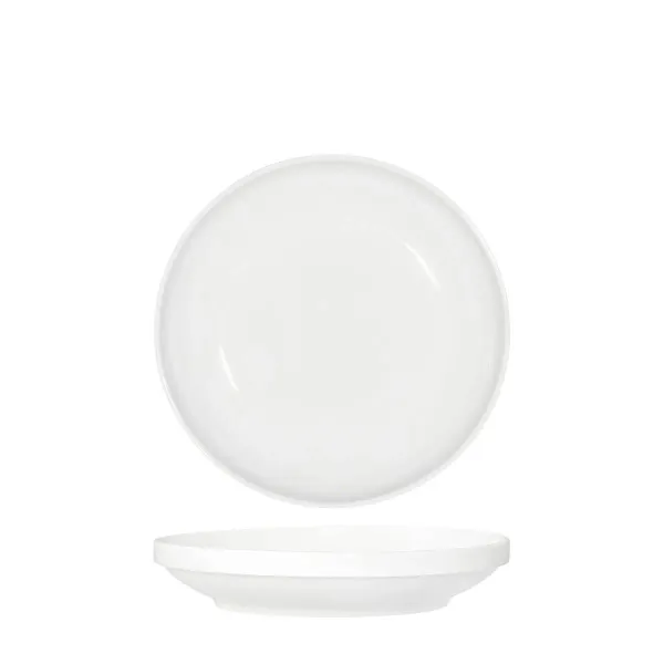 Bowl Round Walled Lip White — 230x43mm