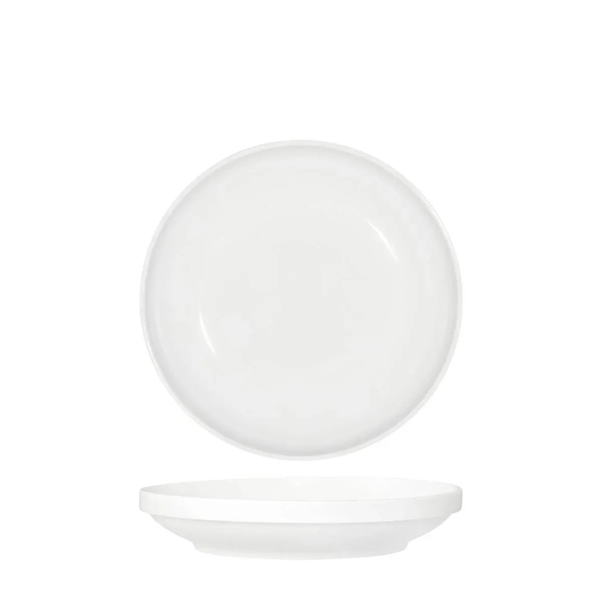Bowl Round Walled Lip White — 230x43mm