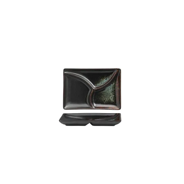 Dip Dish 3-Compartment Patina — 180x130x18mm