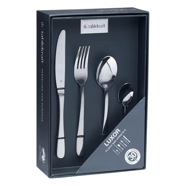 Tablekraft Luxor Cutlery Set 24pc 18/0 Comp Boxed