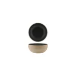 Bowl Round Deep Speckle Black — 120x50mm