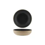 Bowl Round Deep Speckle Black — 200x55mm