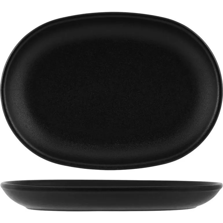 Black Oval Serving Platter 305mm