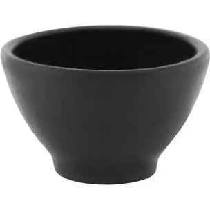 Tablekraft Tk Black Round Sauce Dish Footed 76x47mm Black