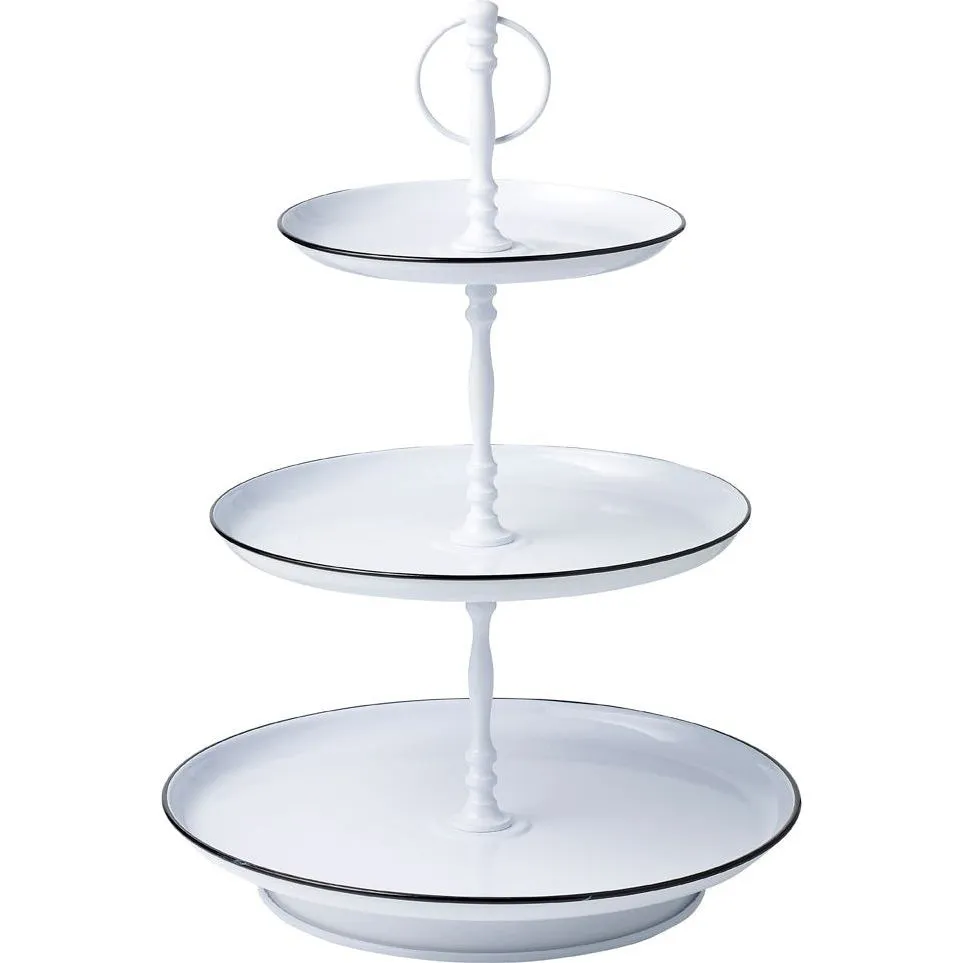 Tea Stand 3-Tier White — 18/25/31x470mm