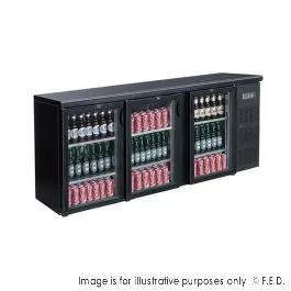 Drink Cooler BC3100G Three Door Glass