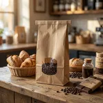 Brown Small Window Tin Tie Bag [pack 50 / Ctn 10 X 50]