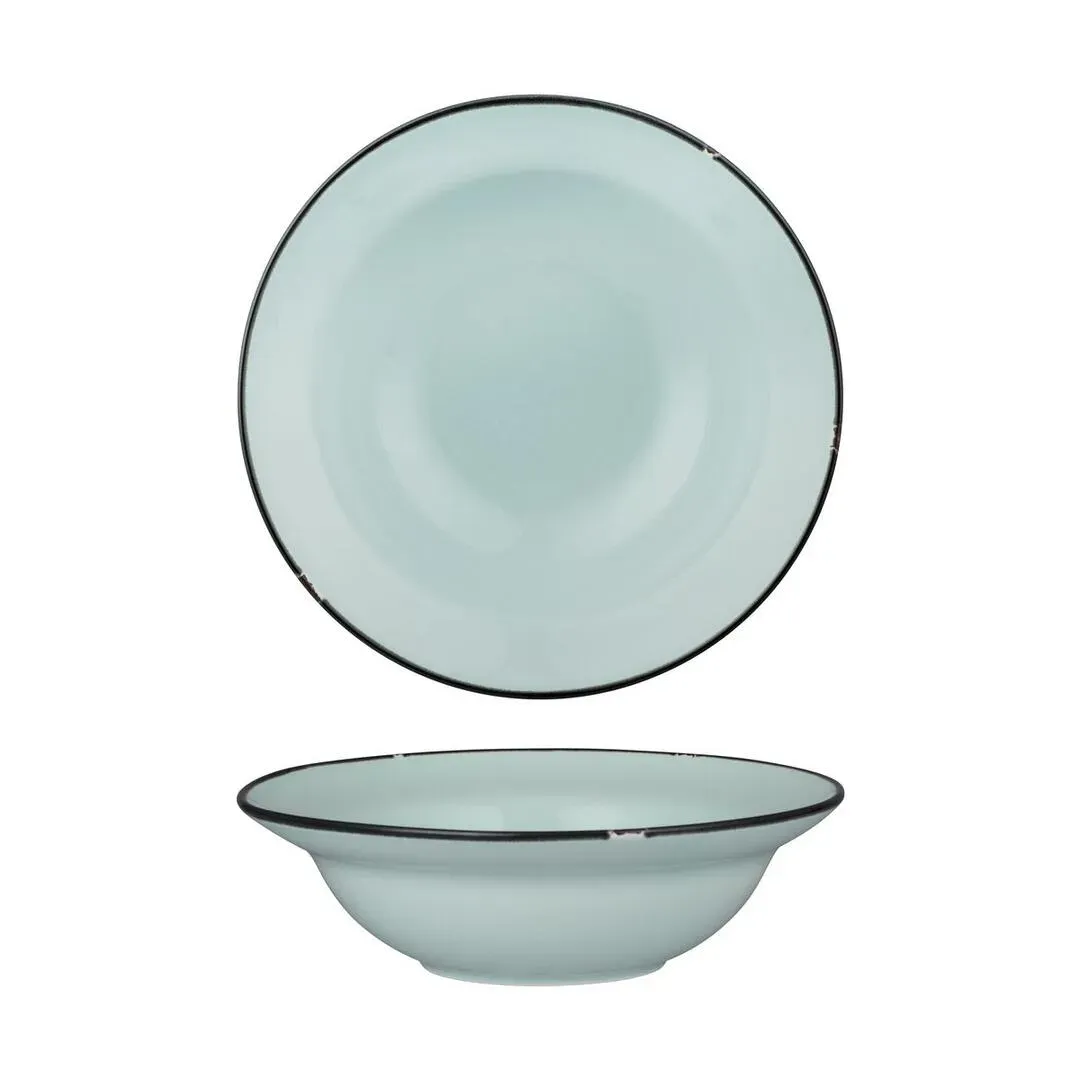 Deep Bowl Plate 240mm , Blue With Black [each]