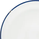 TinTin White with Navy Line - Round Deep Bowl
