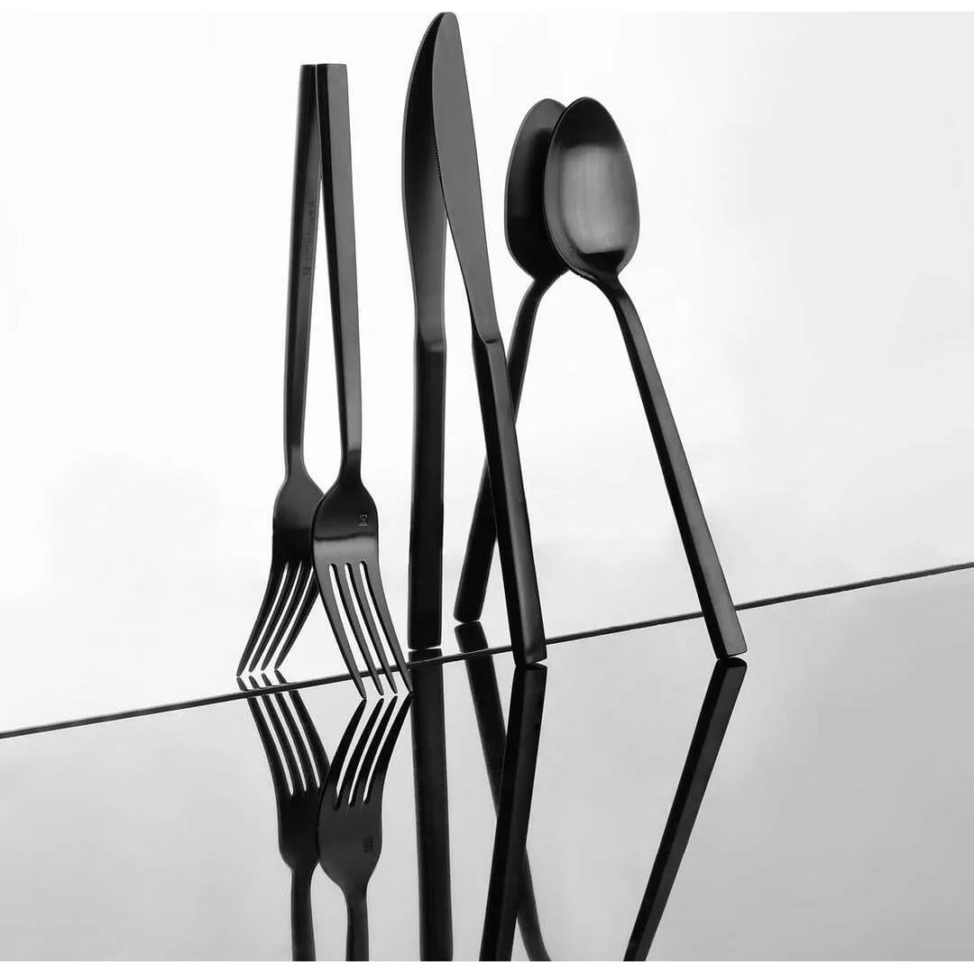 Titan Arezzo Matte Black Dessert Spoon