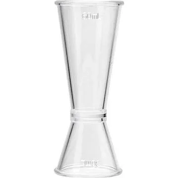 Tru-Pour Japanese Jigger W&m 30/60ml Poly Clear 12/Pack