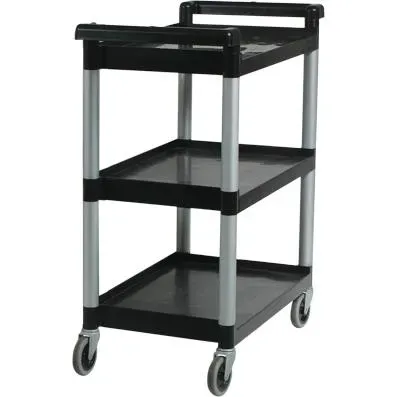 Unica Trolley-3 Tier Black 710x420x900mm