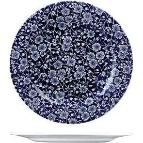 Victorian Calico Willow Round Plate - Wide Rim
